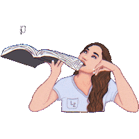 Student Studying Sticker