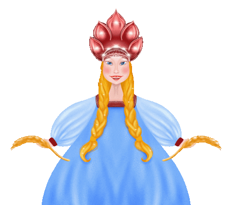 Girl Kokoshnik Sticker