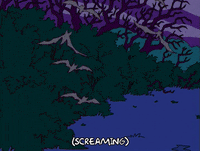 lisa simpson running GIF