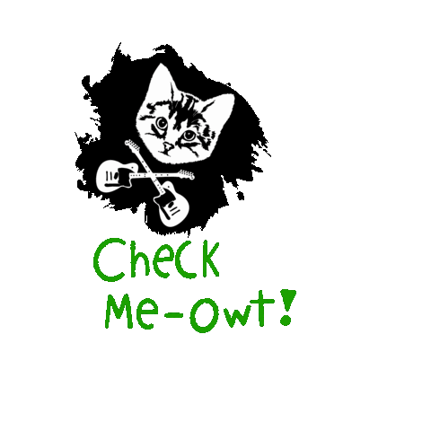 Cat Check It Out Sticker by B's Music Shop