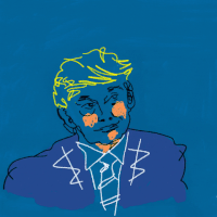 donald trump illustration GIF by Anna Vignet