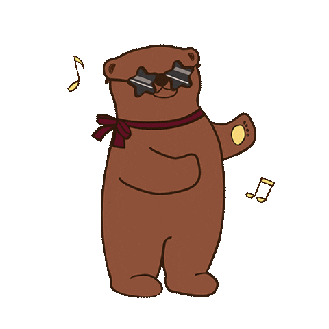 Dance Bear Sticker