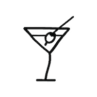 Martini Dn Sticker by Digital Noir