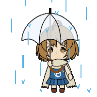 Girl Rain Sticker by Entowa's