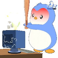 Angry Work Sticker by Pudgy Penguins