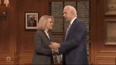 touching kate mckinnon GIF by Saturday Night Live