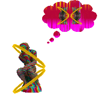 The Thinker 3D Sticker by badblueprints