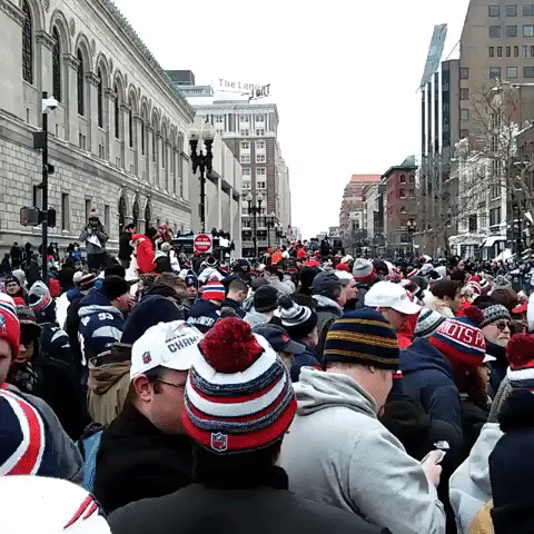 Patriots Fans Line Streets of Boston for Victory Parade
