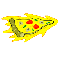 Pizza Arrow Sticker