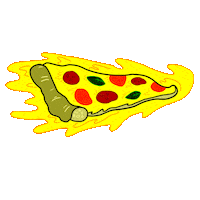 Pizza Arrow Sticker