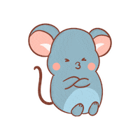 sanahuynh love kiss kissing cute mouse Sticker