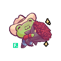 Flocksy love kawaii rose gift Sticker