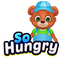 Starving Feed Me Sticker by Lucas and Friends by RV AppStudios