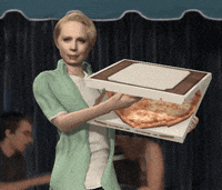 morphin love heart pizza i love you GIF