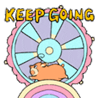 Hamster Keep Going Sticker by timeprincesses