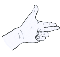 Hand Gun Sticker by Kasper Werther