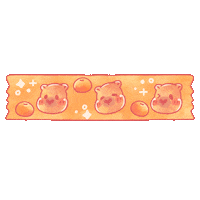 TONESHIEEE orange spa capybara emotes Sticker