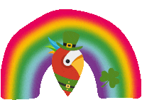 st patricks rainbow Sticker by HolidayPirates
