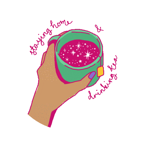 Tea Staying Home Sticker
