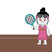 Smash Tennis Player Sticker by Zhotcita