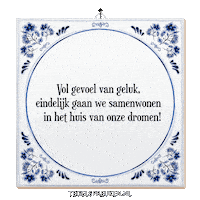 Spreuk Geluk Sticker by Tegelspreuken.nl