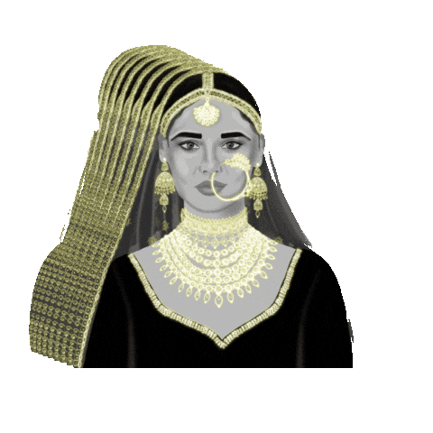 Black And White Gold Sticker
