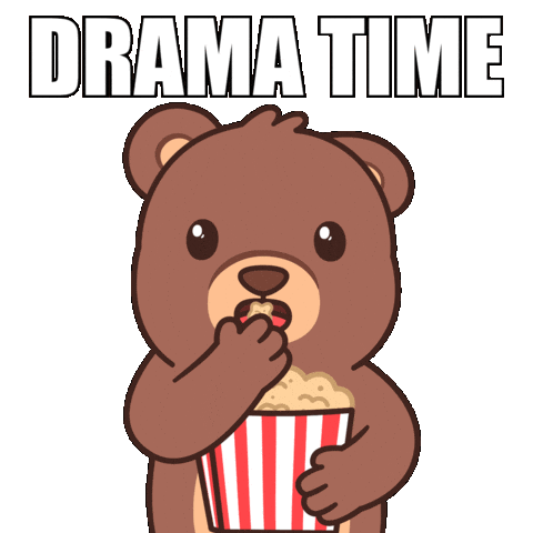 Teddy Bear Popcorn Sticker by BEARISH