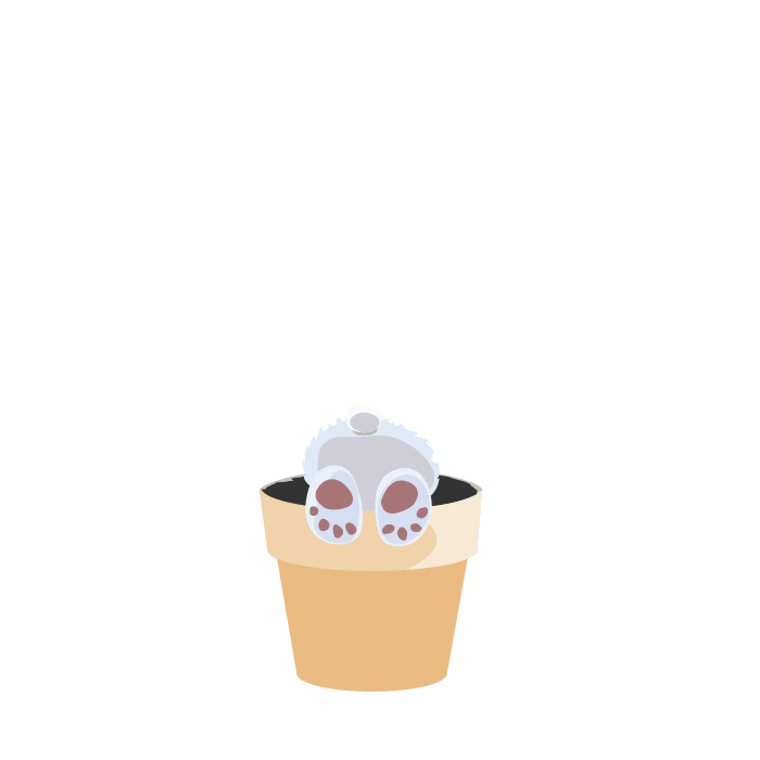 Easter Bunny Illustration Sticker