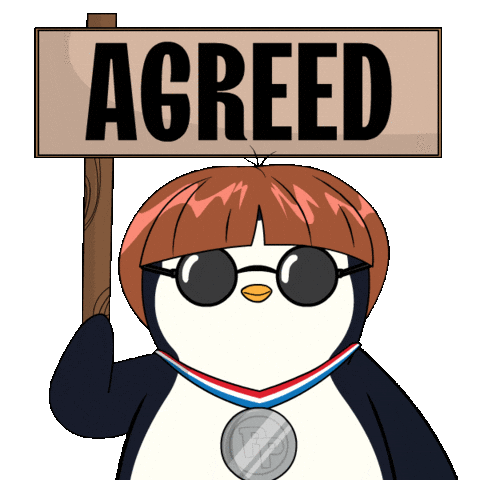 Penguin Yes Sticker by Pudgy Penguins