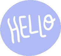 fabsno hello blue violet scribble Sticker