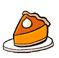 Hungry Pumpkin Pie Sticker by Stefanie Shank