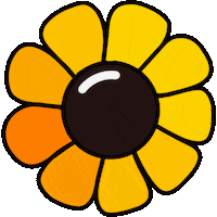 alexseyo happy flower golf yellow Sticker