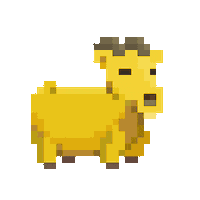 subpixel yellow ready goat set Sticker