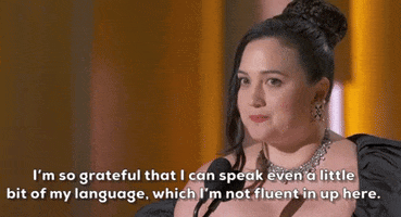 Lily Gladstone Language GIF by Golden Globes