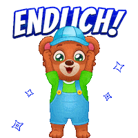 Finally Thank You German Sticker by Lucas and Friends by RV AppStudios