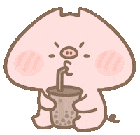 Drink Pig Sticker by 豚豚TunTun