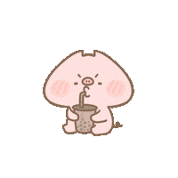 Drink Pig Sticker by 豚豚TunTun