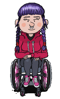 Wheelchair Smile Sticker by sitnskate