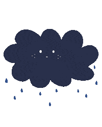 Rain Raining Sticker