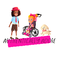 authenticallyaddiebooks wheelchair disabled special needs vitiligo Sticker
