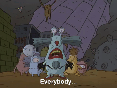 nickrewind giphydvr nicksplat aaahh real monsters giphyarm035 GIF
