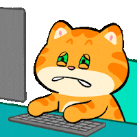 Oh No Cat Sticker by UpStudiosWorld