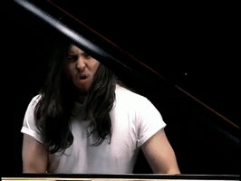 andrew w k piano GIF