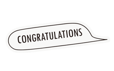 Congratulations Speechbubble Sticker by FRA422