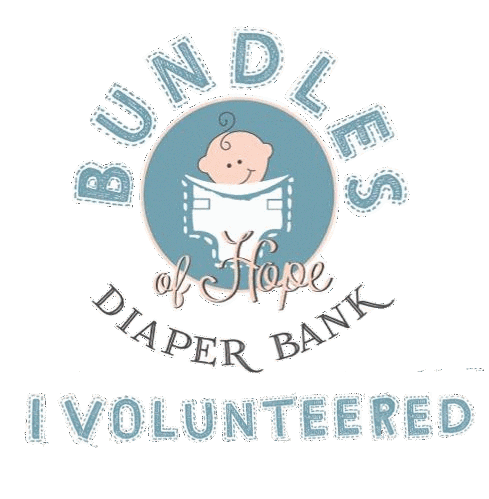 Logo I Volunteered Sticker by Bundles of Hope