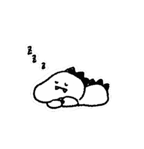 Sleepy Dinosaur Sticker