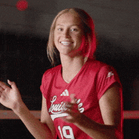 Volleyball Go Cards GIF by Louisville Cardinals