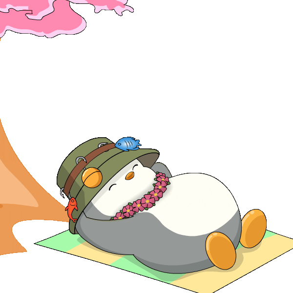 Relaxing Spring Break Sticker by Pudgy Penguins
