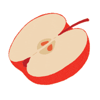 flobeaut food healthy apple fruit Sticker