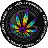gatsbycannabisco rainbow pride weed 420 Sticker